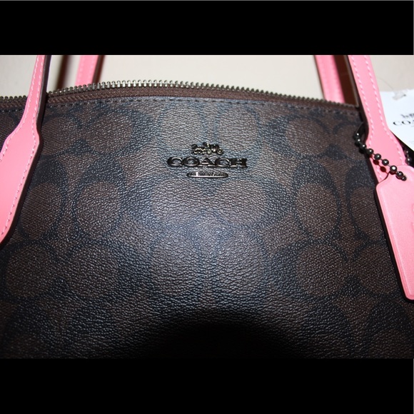 Brown and Pink Coach purse - Picture 2 of 8